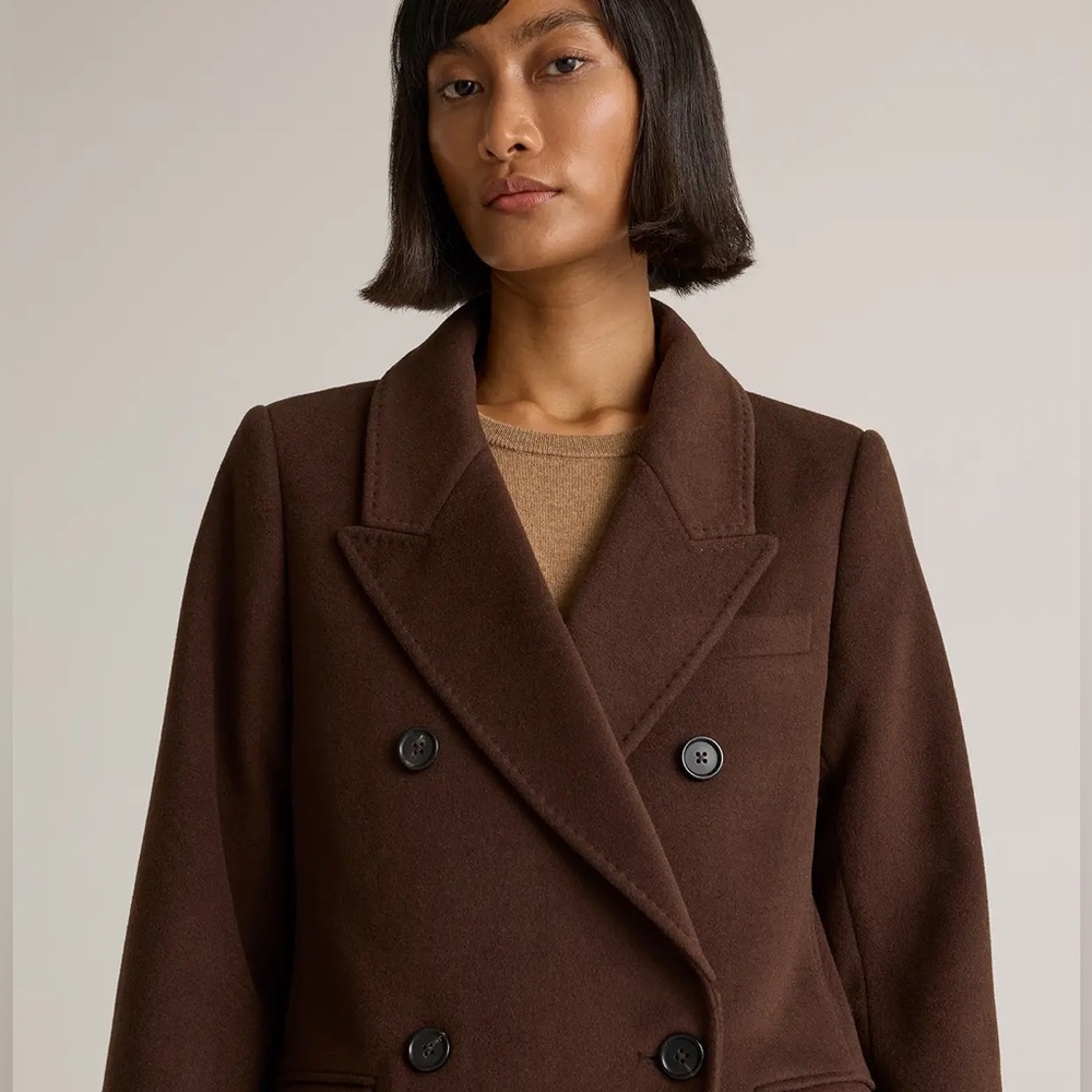 Quince Italian Wool Double-breasted Slouch Coat - Picture 2 of 11